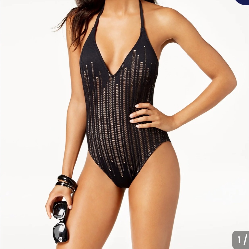 Super rare and unique “Run For It” Plunge Kenneth Cole swim piece EUC - Picture 5 of 14